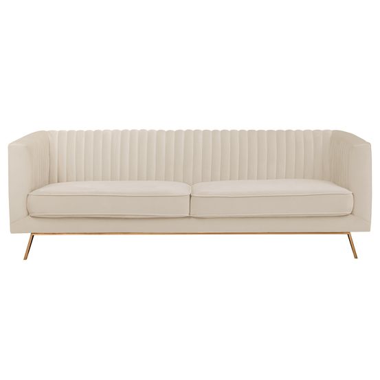 Gatsby-canapé 3 places en velours beige