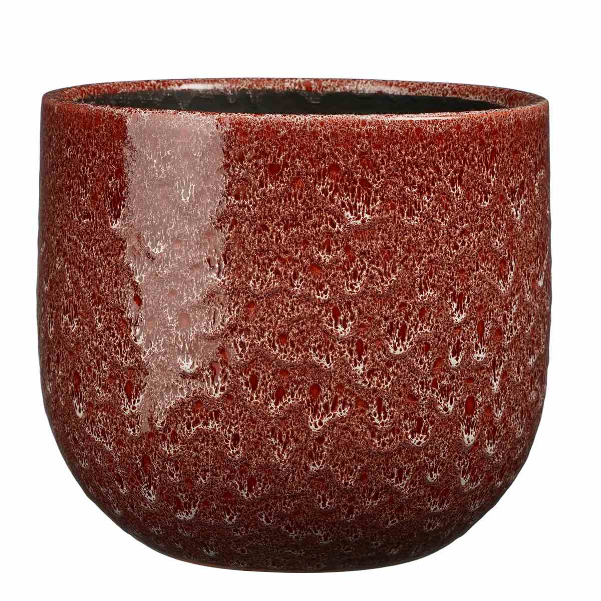 Mica decorations pot de fleur paola - 29x29x25 cm - céramique - rouge