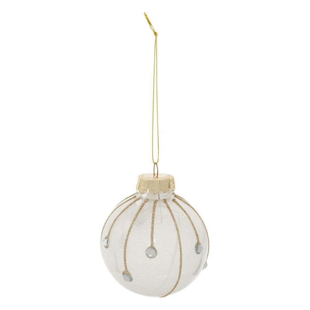 Bdn plast blc strass or 80mm