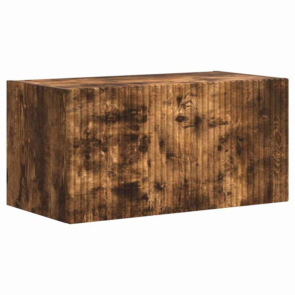 Meuble tv mural 60 x 31 x 29,5 cm chêne fumé bois d'ingénierie