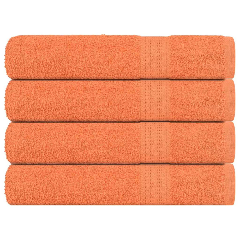 Serviettes de sauna frogn 4 pcs orange 80x200 cm 360 g/m²