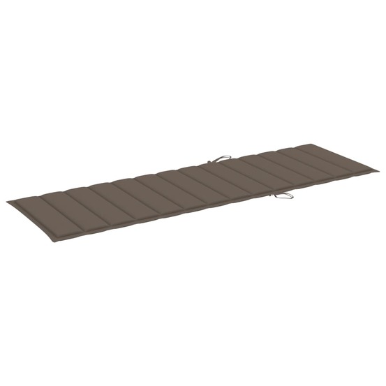 Chaise longue de jardin avec coussin bois d'acacia solide