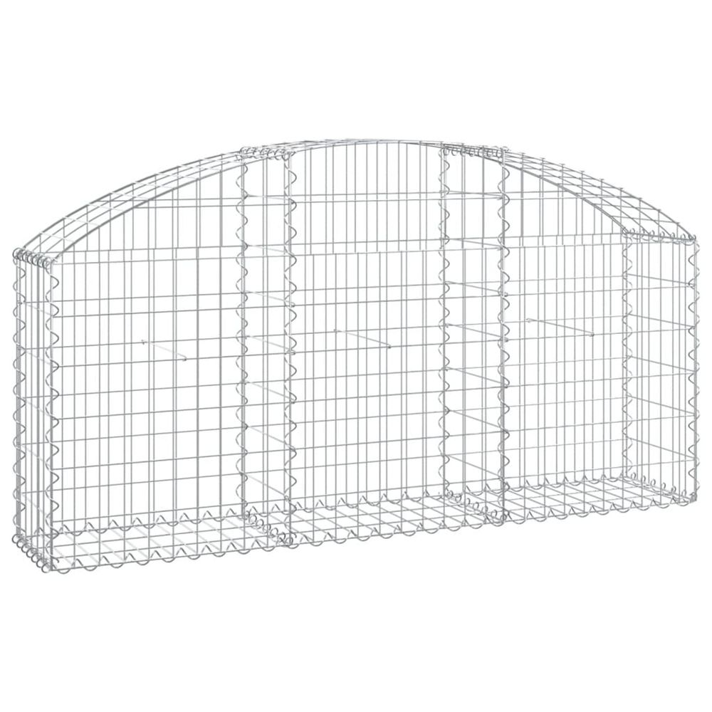 Panier de gabions arqué 150x30x60/80 cm fer galvanisé