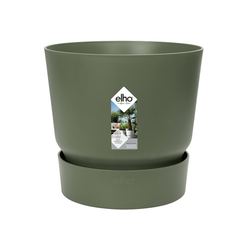 Pot de fleurs elho greenville rond vert - d.14cm x h.13cm