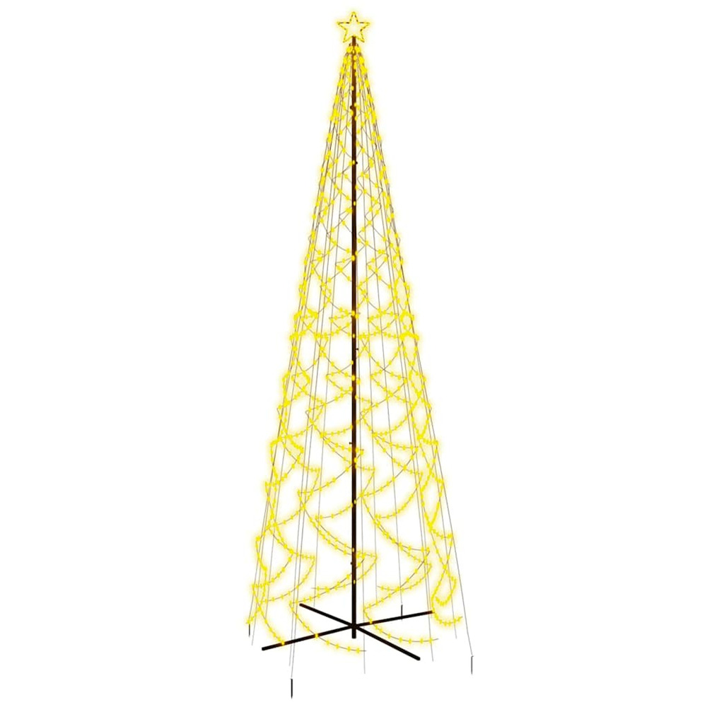 Arbre de noël cône 1400 led blanc chaud 160x500 cm