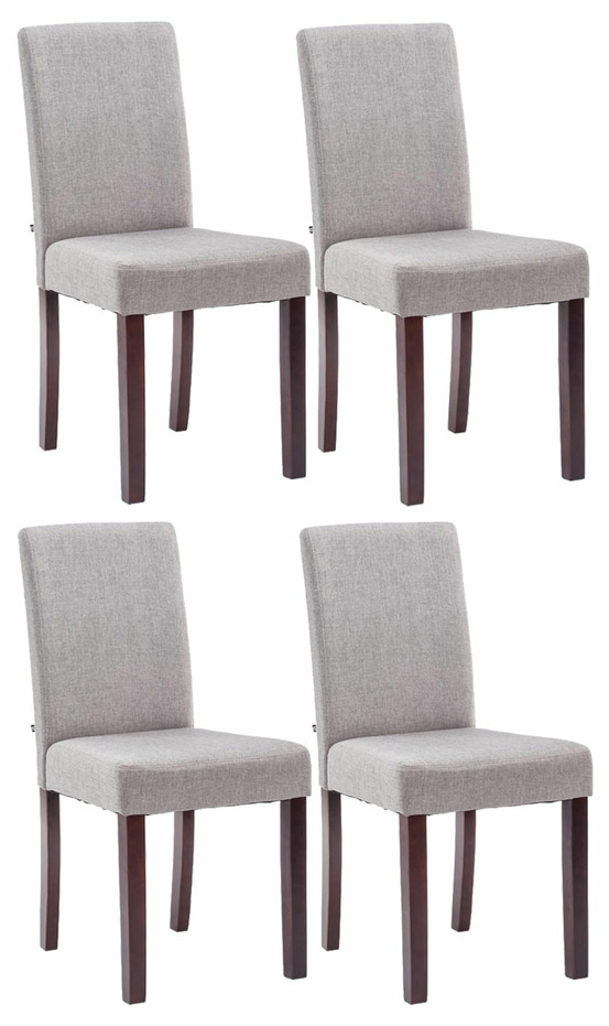 Lot de 4 chaises de salle à manger ina tissu cappuccino