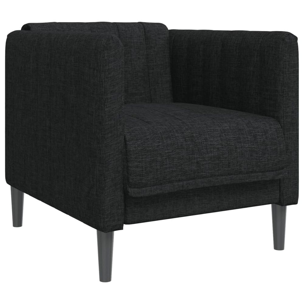 Fauteuil noir tissu