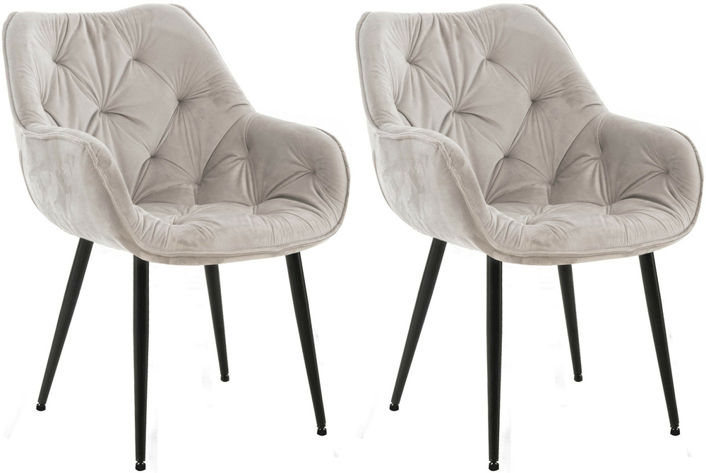 Lot de 2 chaises tanna velours
