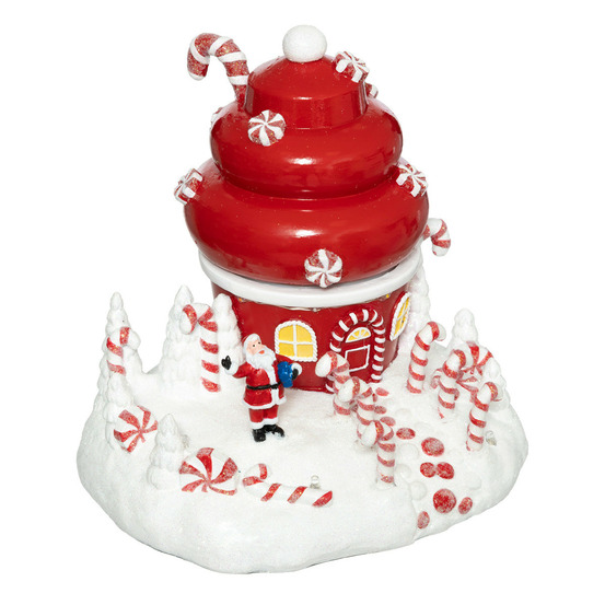 Village de noël lumineux cupcake et père noël