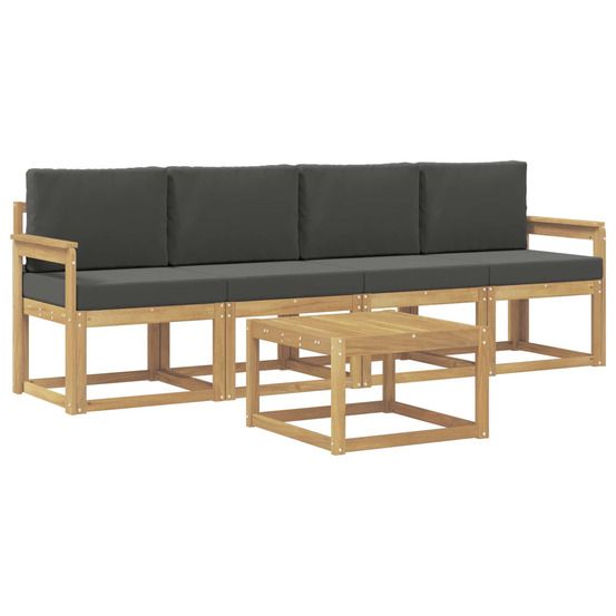 Ensemble de canapés d'extérieur 5 pc blanc et anthracite