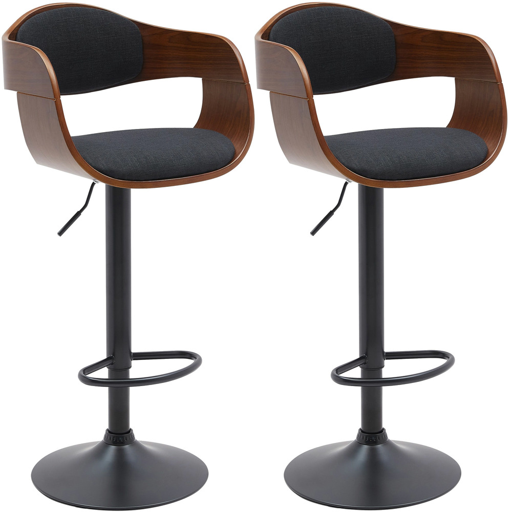 Lot de 2 tabourets de bar kingston b tissu