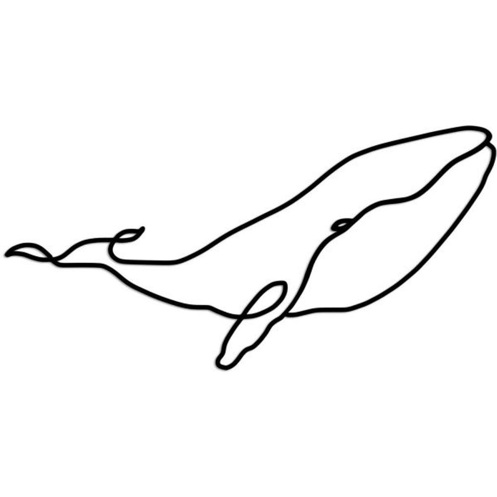 Décoration murale en métal - mer baleine
