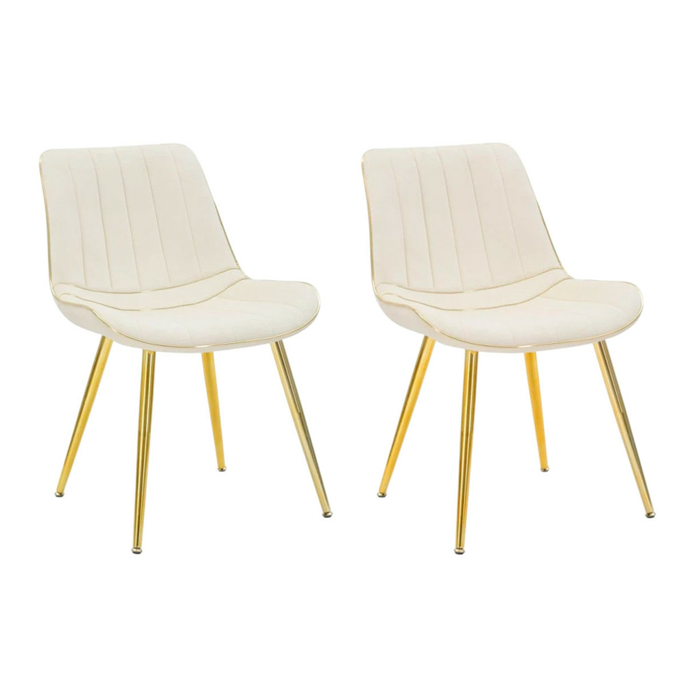 Lot de 2 chaises en tissu 