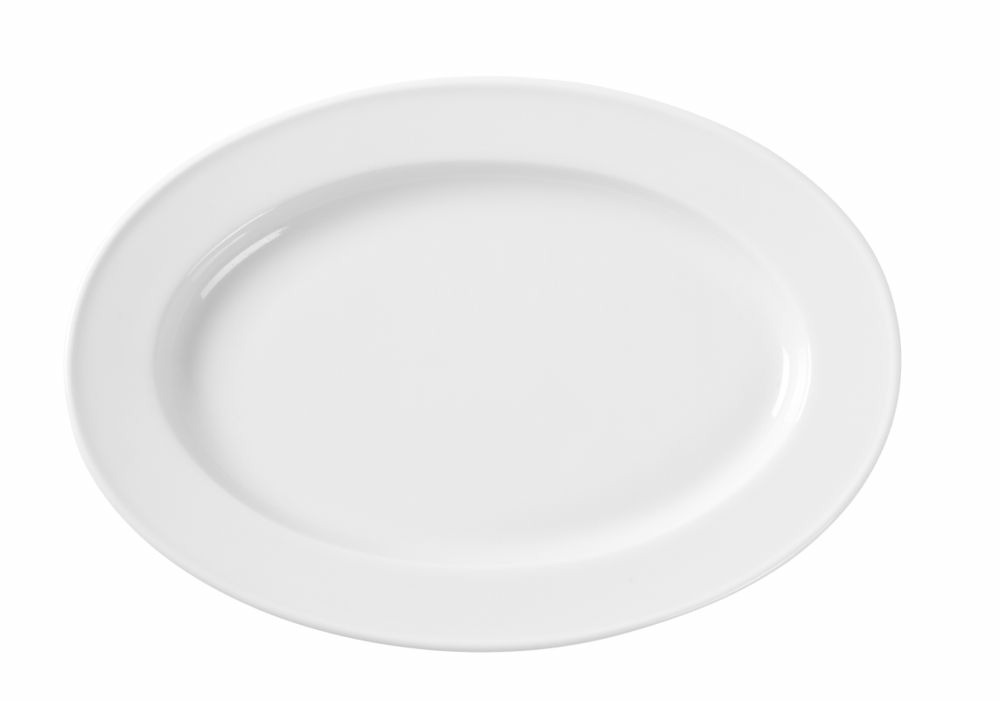 Plat ovale porcelaine simple 290x200 mm - lot de 6 - hendi