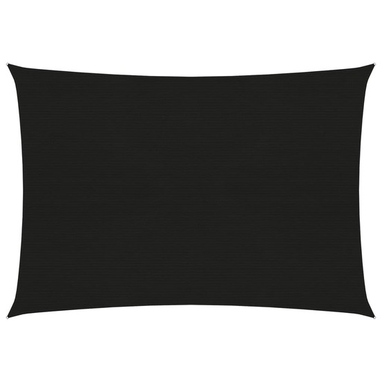 Voile toile d'ombrage parasol 160 g/m² pehd 2,5 x 3,5 m noir