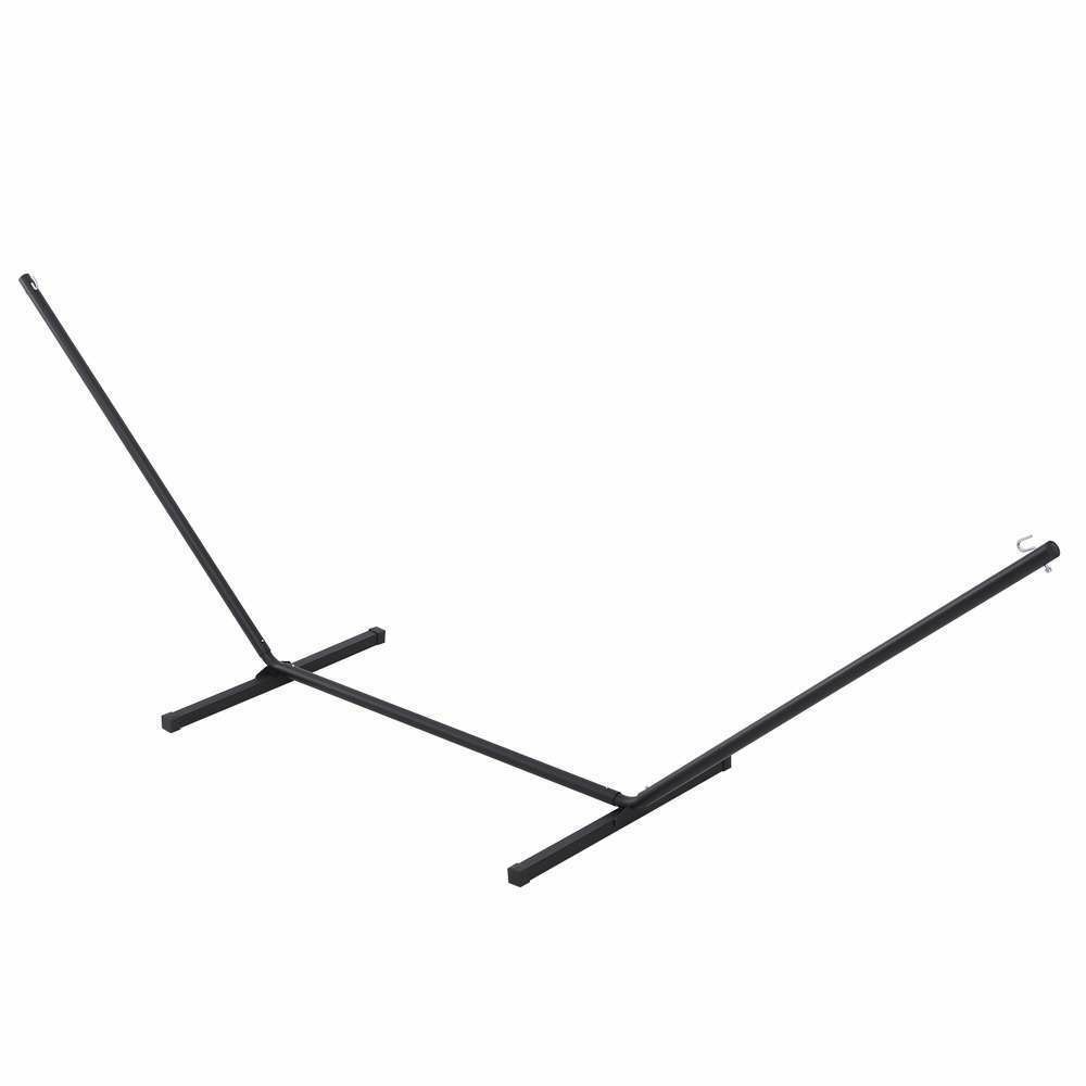 Support pied de hamac métal époxy noir - L280xl120xH110cm