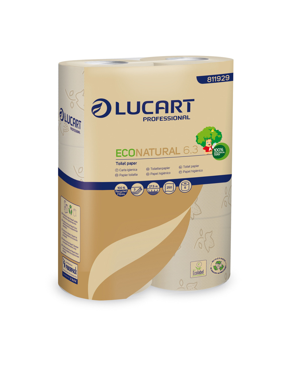 Papier toilette recyclé lot de 6 rouleaux