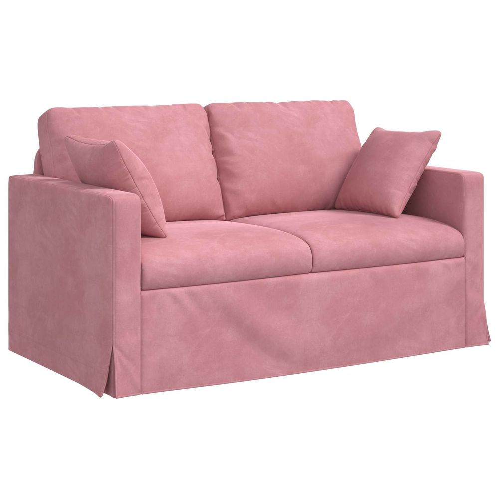 Canapé rose 138 x 78 x 80 cm velours