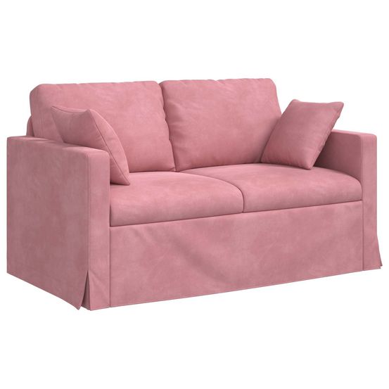 Canapé rose 138 x 78 x 80 cm velours