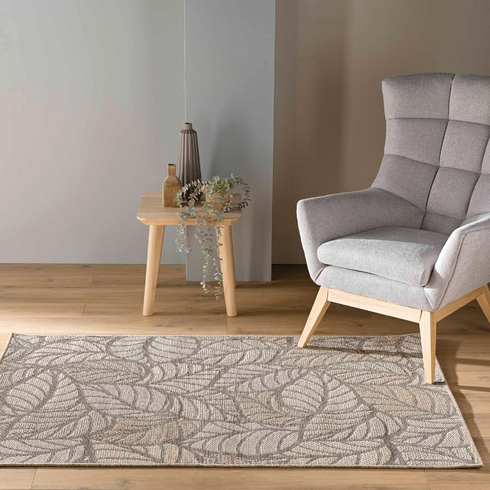 Douceur d'interieur - tapis tissé feuilles