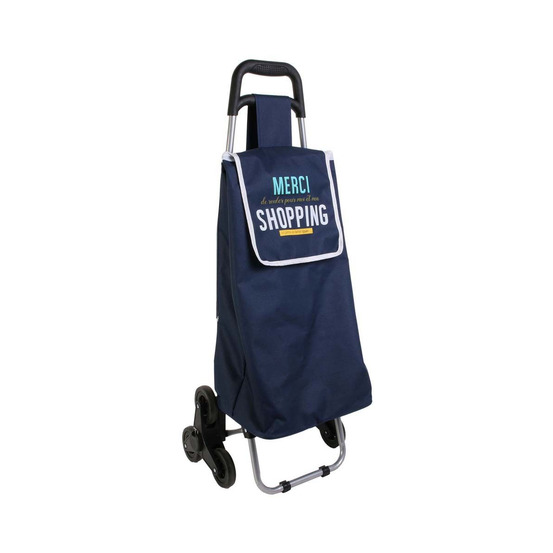 Chariot shopping en polyester 6 roues