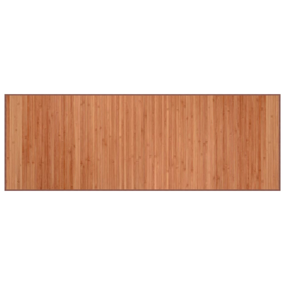 Tapis rectangulaire marron 70x200 cm bambou