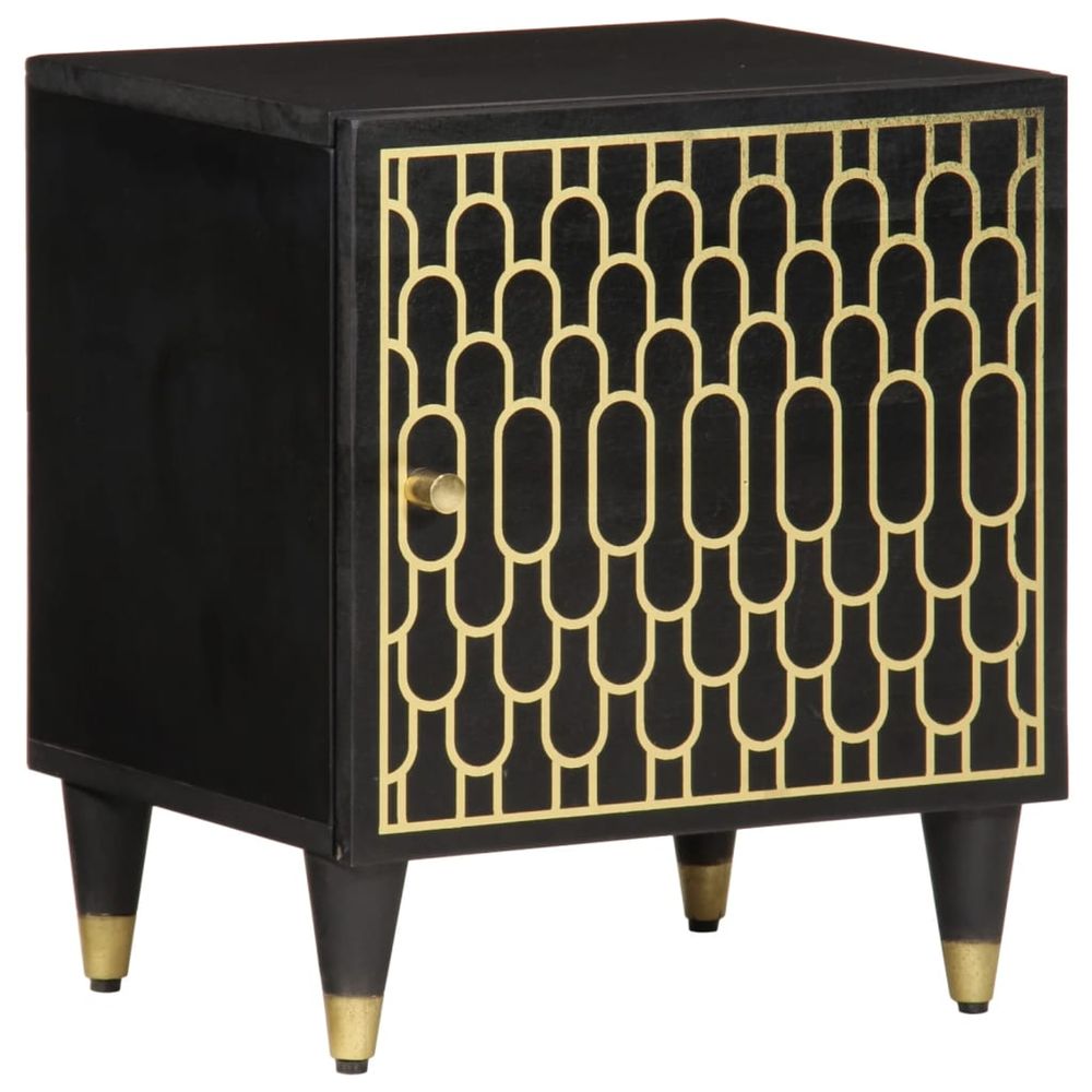 Table de chevet 40x33x46 cm bois de manguier solide