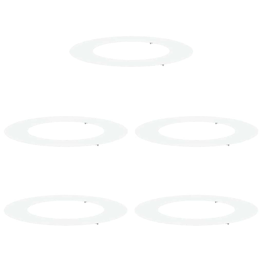 Adapté pour anneaux d'arbre plats 5 pcs blanc ø50 / 80 cm acier