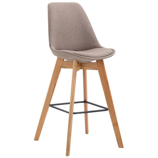 Tabouret de bar metz tissu natura