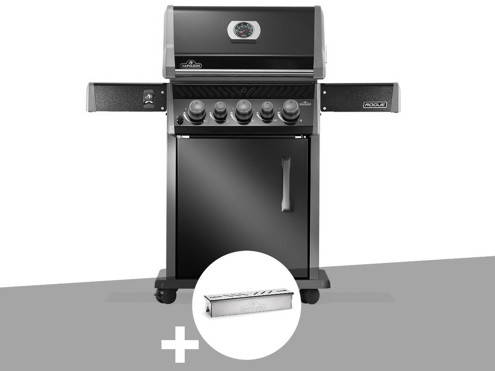 Barbecue à gaz rogue 425 rb 3 brûleurs + 1 réchaud latéral + 1 brûleur rôtissoir