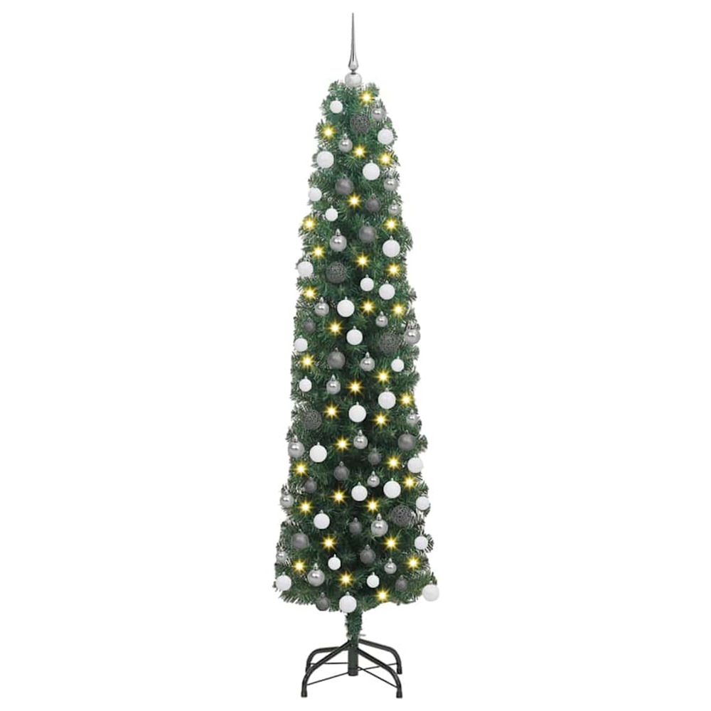 Sapin de noël artificiel vert 180 cm pvc et acier et plastique