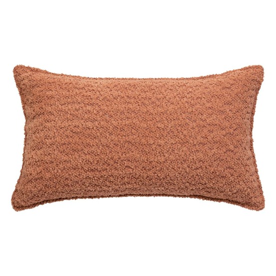 Coussin bouclette soana terracotta 30x50cm