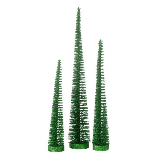 Lot de 3 sapins de noël déco