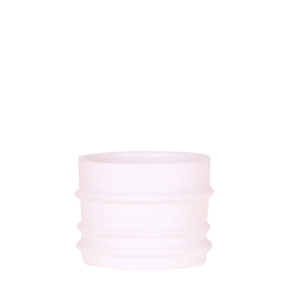 Cache-pot céramique mat épuré - style minimaliste - blanc - ø6cm