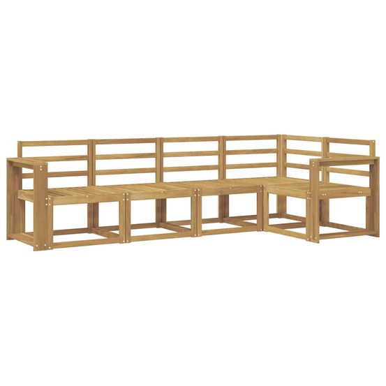Ensemble de canapés d'extérieur 5 pc blanc bois d'acacia massif