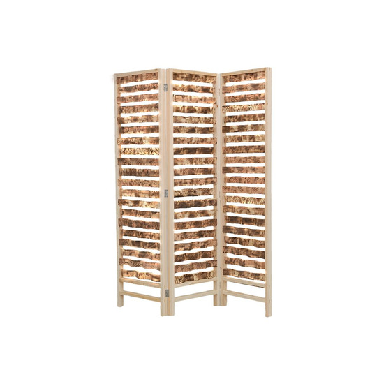 Paravent 3 panneaux en pin vague