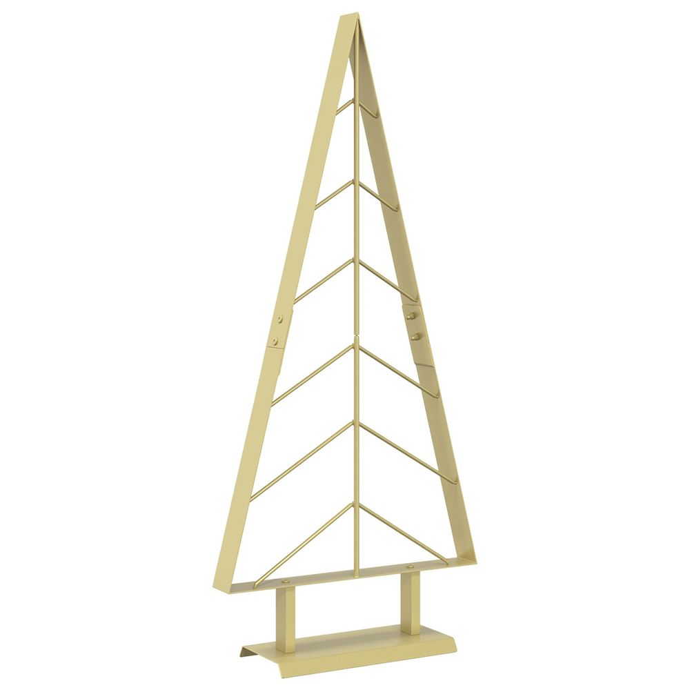 Sapin de noël en métal avec support kuopio 90 cm acier doré
