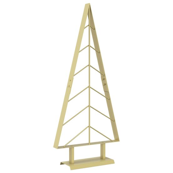 Sapin de noël en métal avec support kuopio 90 cm acier doré