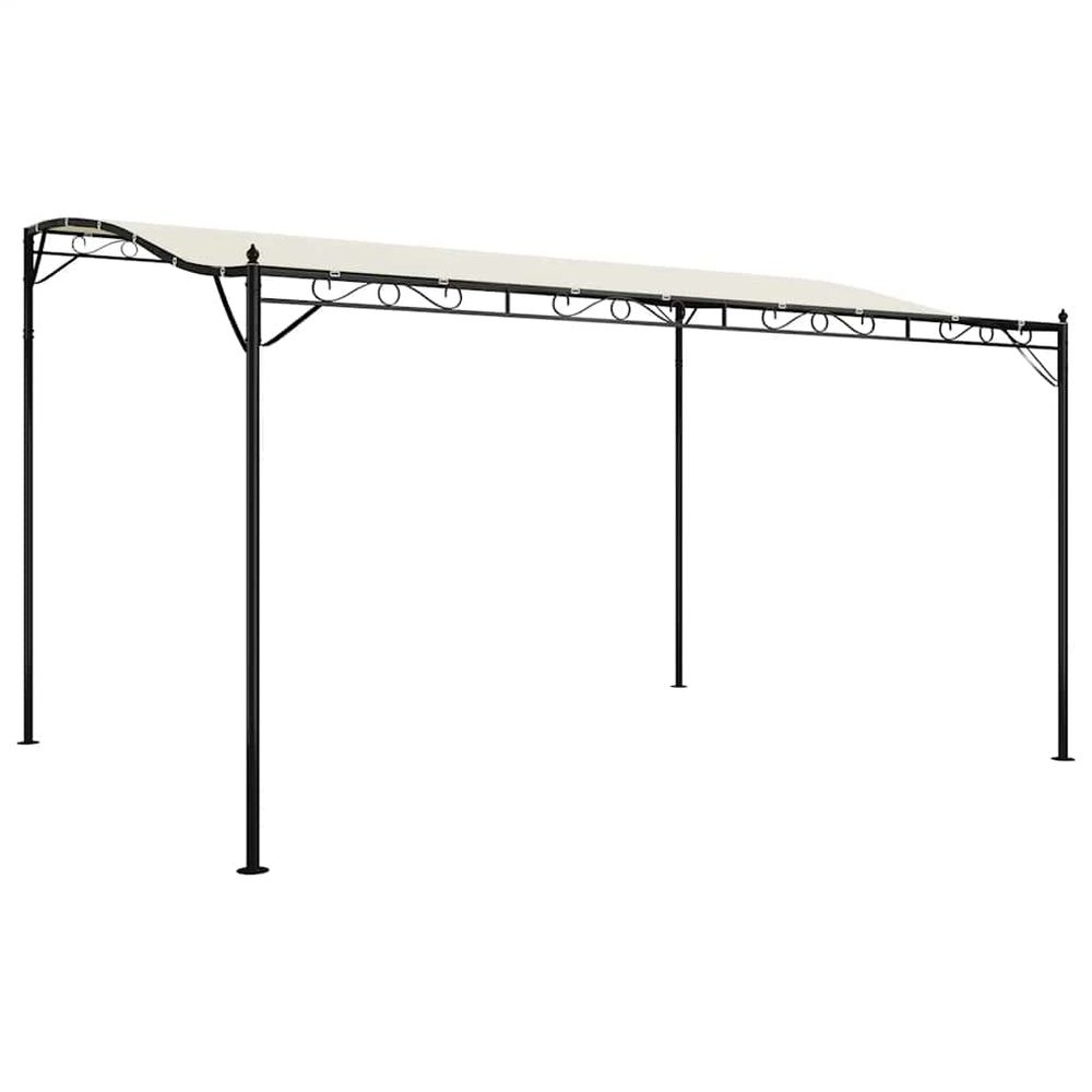 Auvent crème 4x3 m 180 g/m² tissu et acier