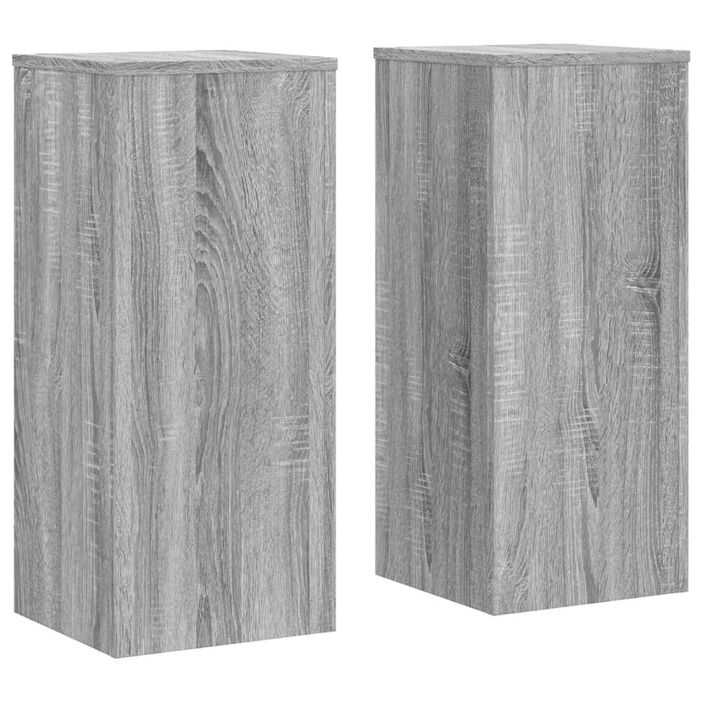 Support de plante 2 pièces sonoma gris 30 x 30 x 70 cm
