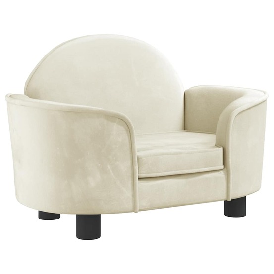 Lit pour chien panier canapé confortable 66 x 40 x 45 cm velours crème