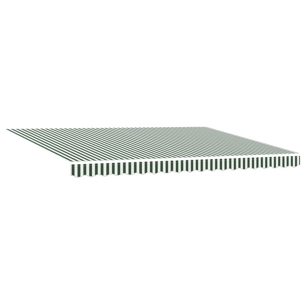 Auvent rétractable vert et blanc 450 × 350 cm