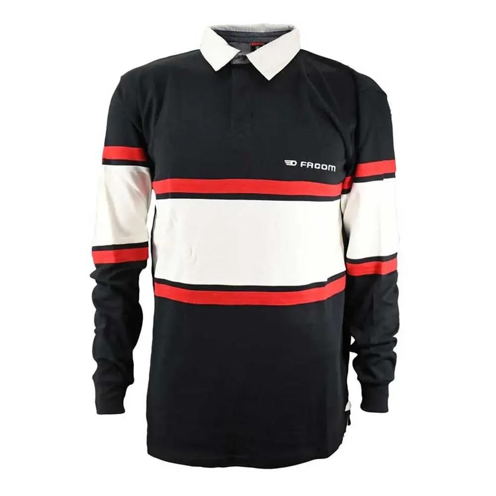 Polo fast manches longues col classique coton bleu marine m à 3xl