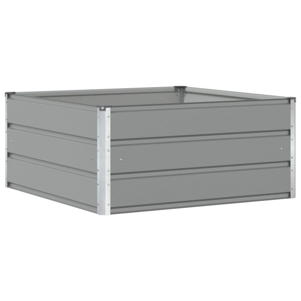 Jardinière gris clair 100 x 100 x 45 cm acier