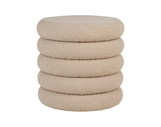 Marely - pouf - en tissu bouclette