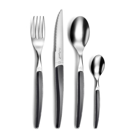 Montana noir - ménagère 24 pièces