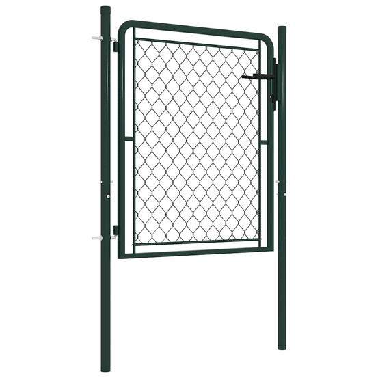 Portail de jardin en acier vert 100x100 cm