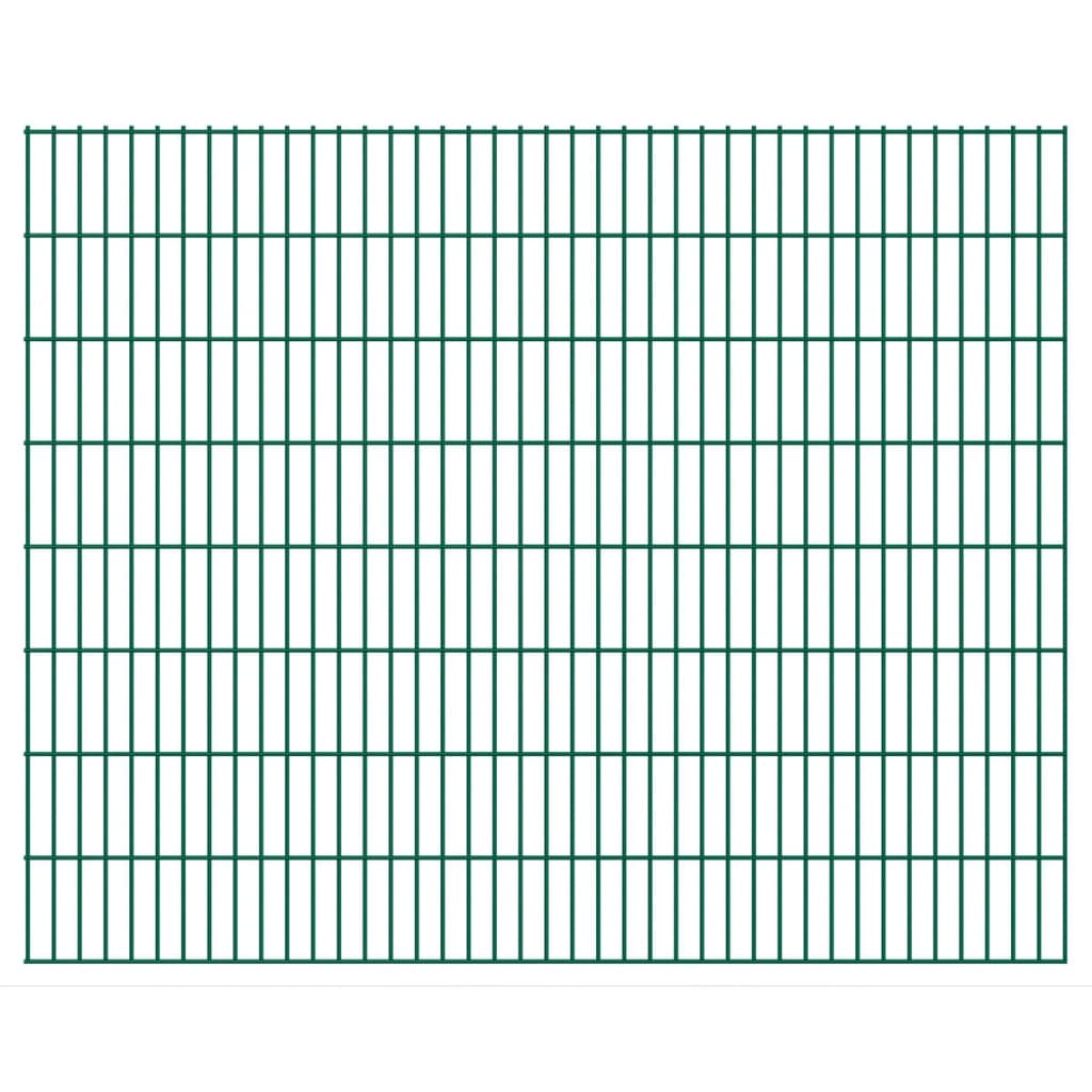 Panneaux de clôture de jardin 2d 2,008x1,63 m 16 m total vert