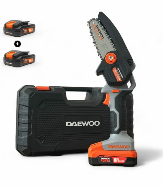 Elagueuse sans fil 18v avec 2 batteries et chargeur, lame 8 cm - daewoo dalmch18-1 kitb