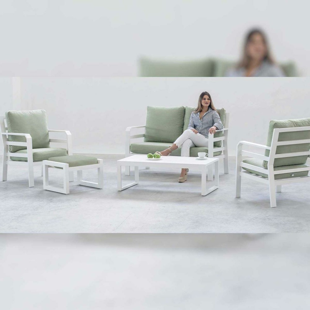 Salon de jardin détente en aluminium 4 places kravi